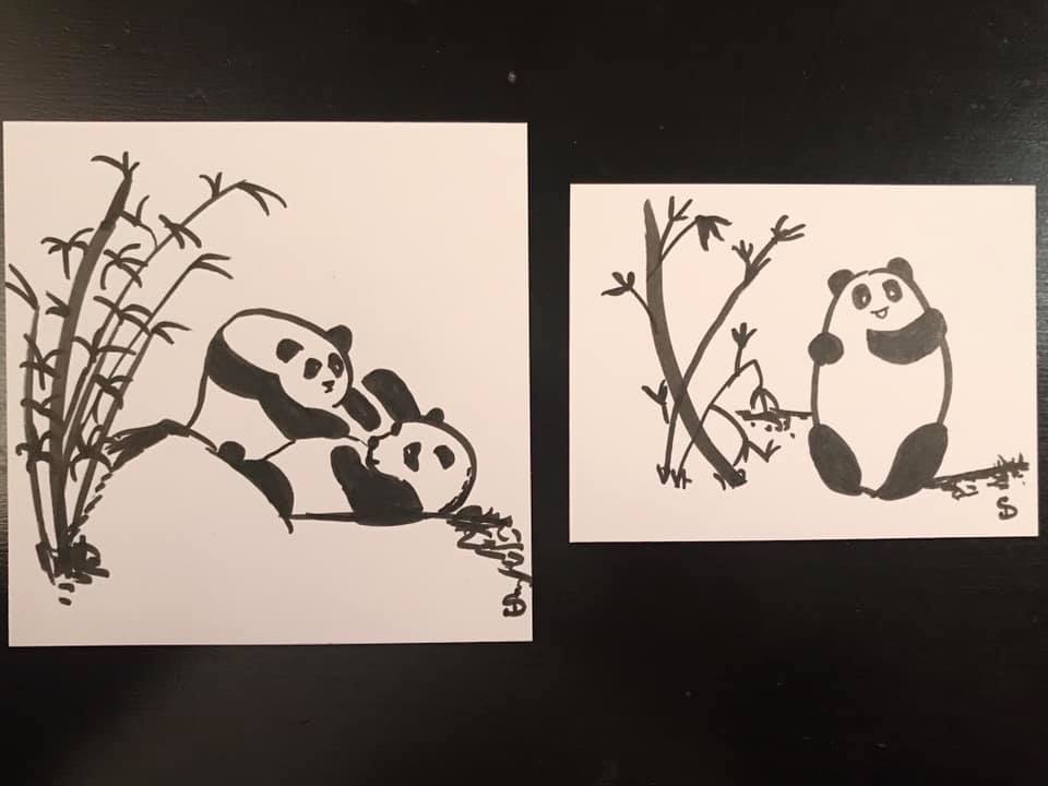 Dessins de pandas