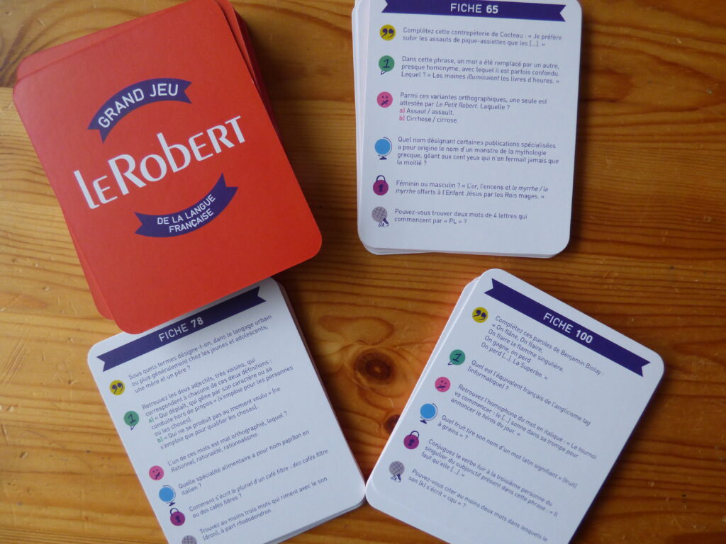 Grand jeu Le Robert de la langue française cartes