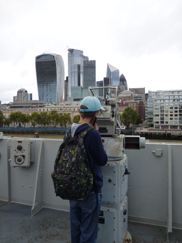 Londres, HMS Belfast, pont