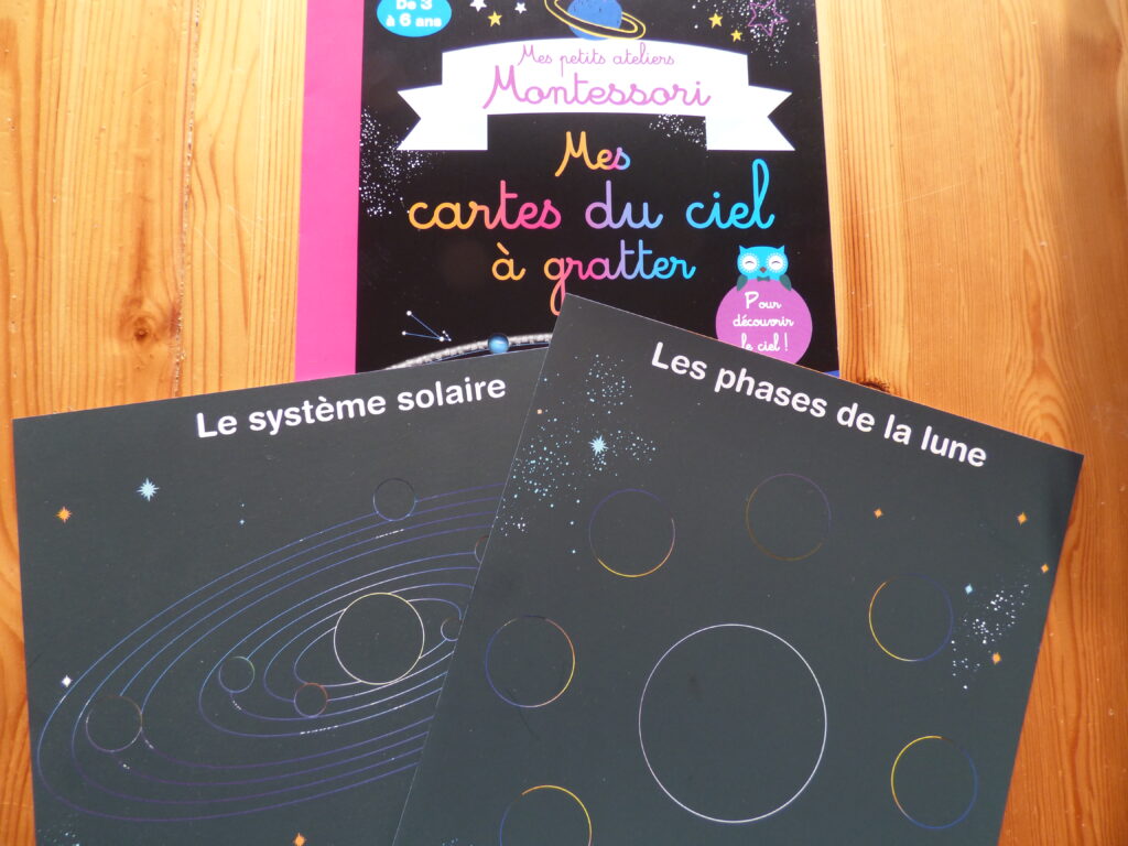 Mes cartes du ciel à gratter, matériel