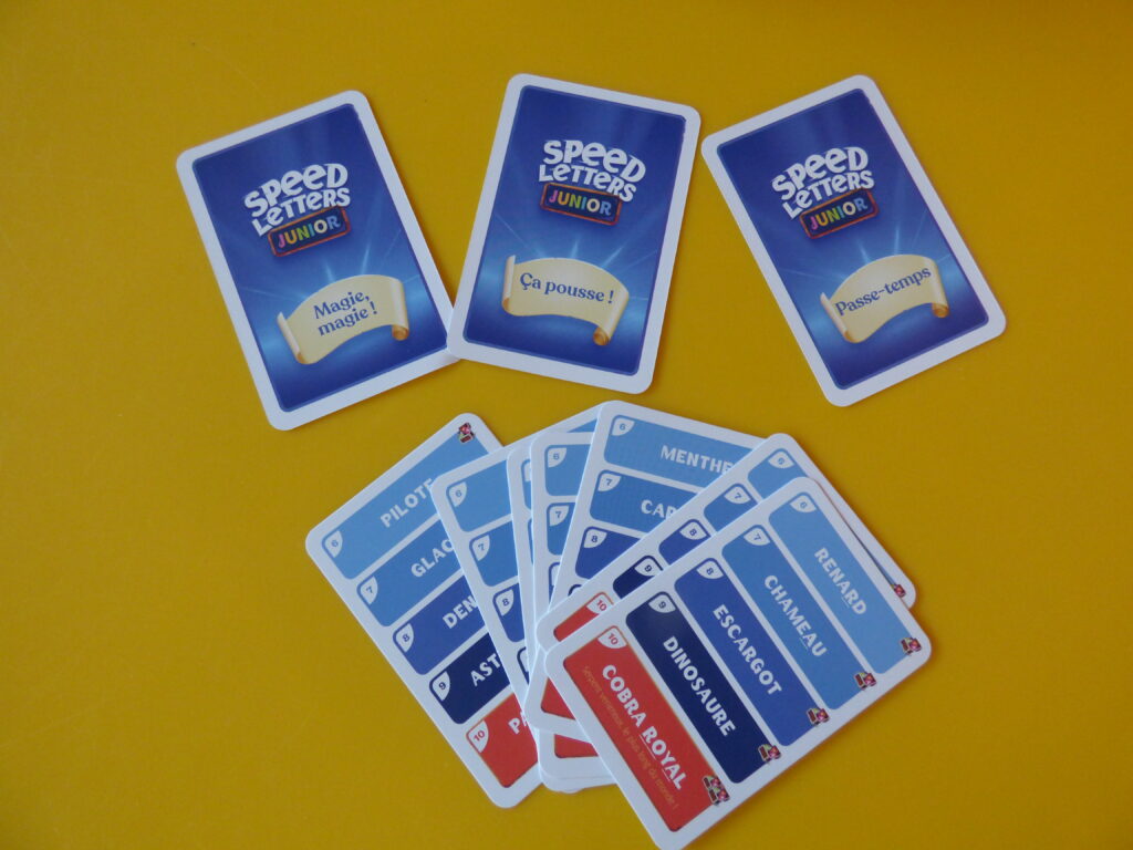 Speed Letters, cartes junior