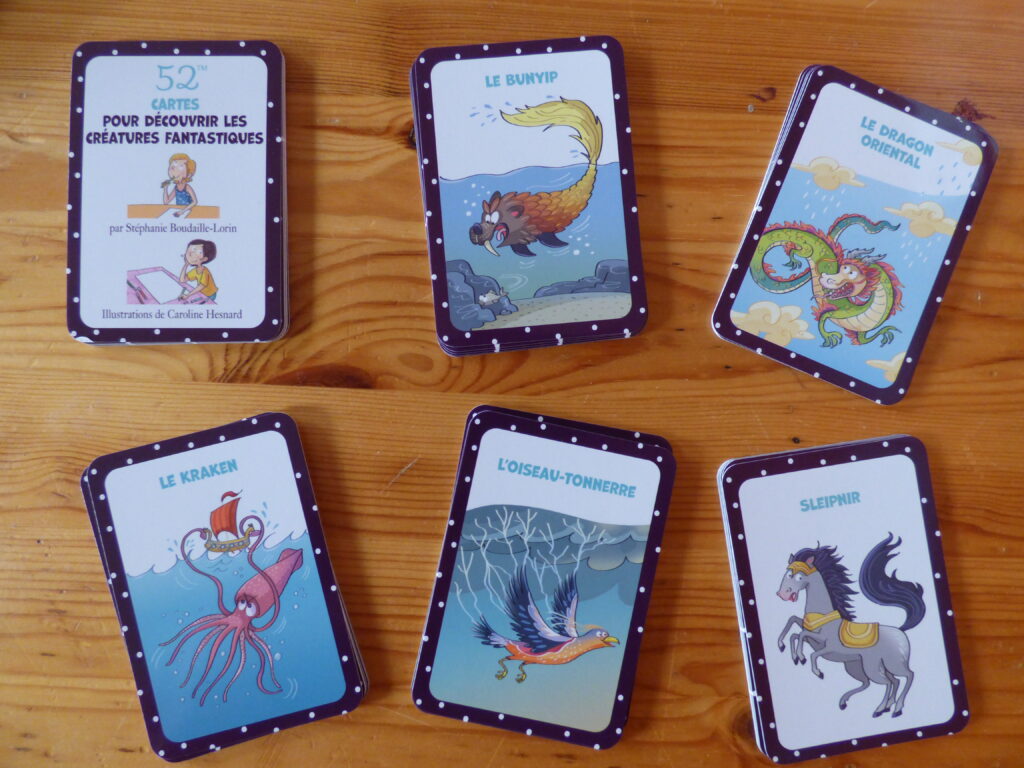 52 cartes pour découvrir les créatures fantastiques, recto