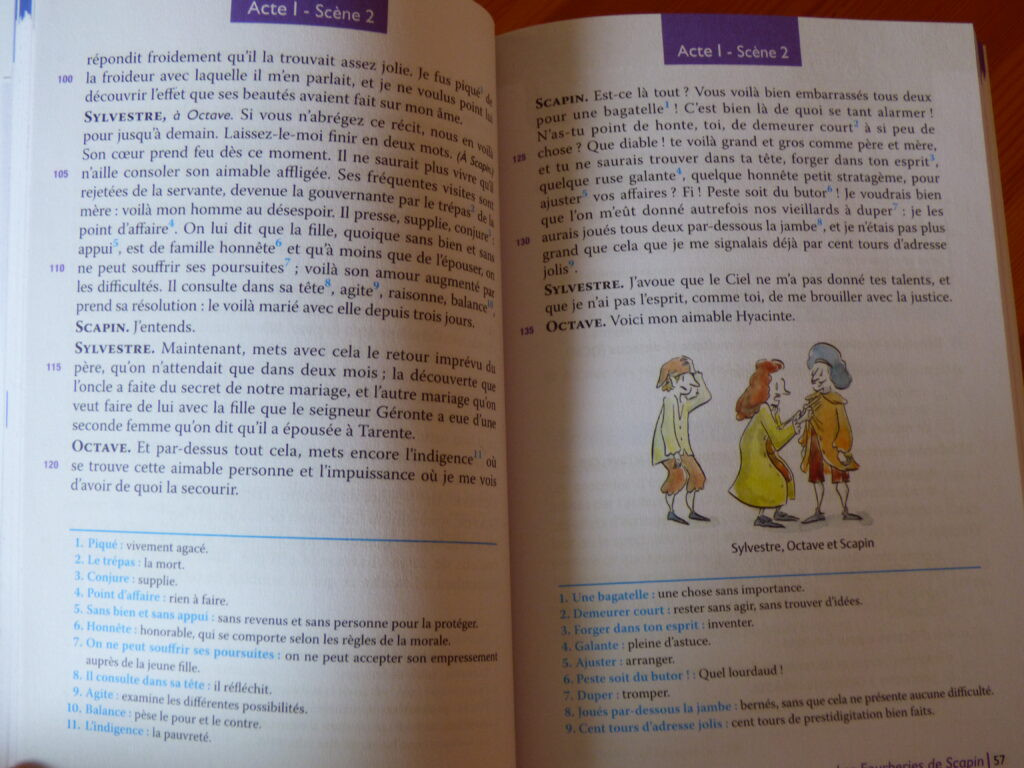 Les fourberies de Scapin, texte