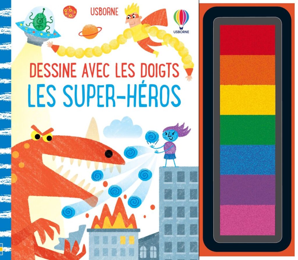 Dessine avec les doigts les super héros couverture