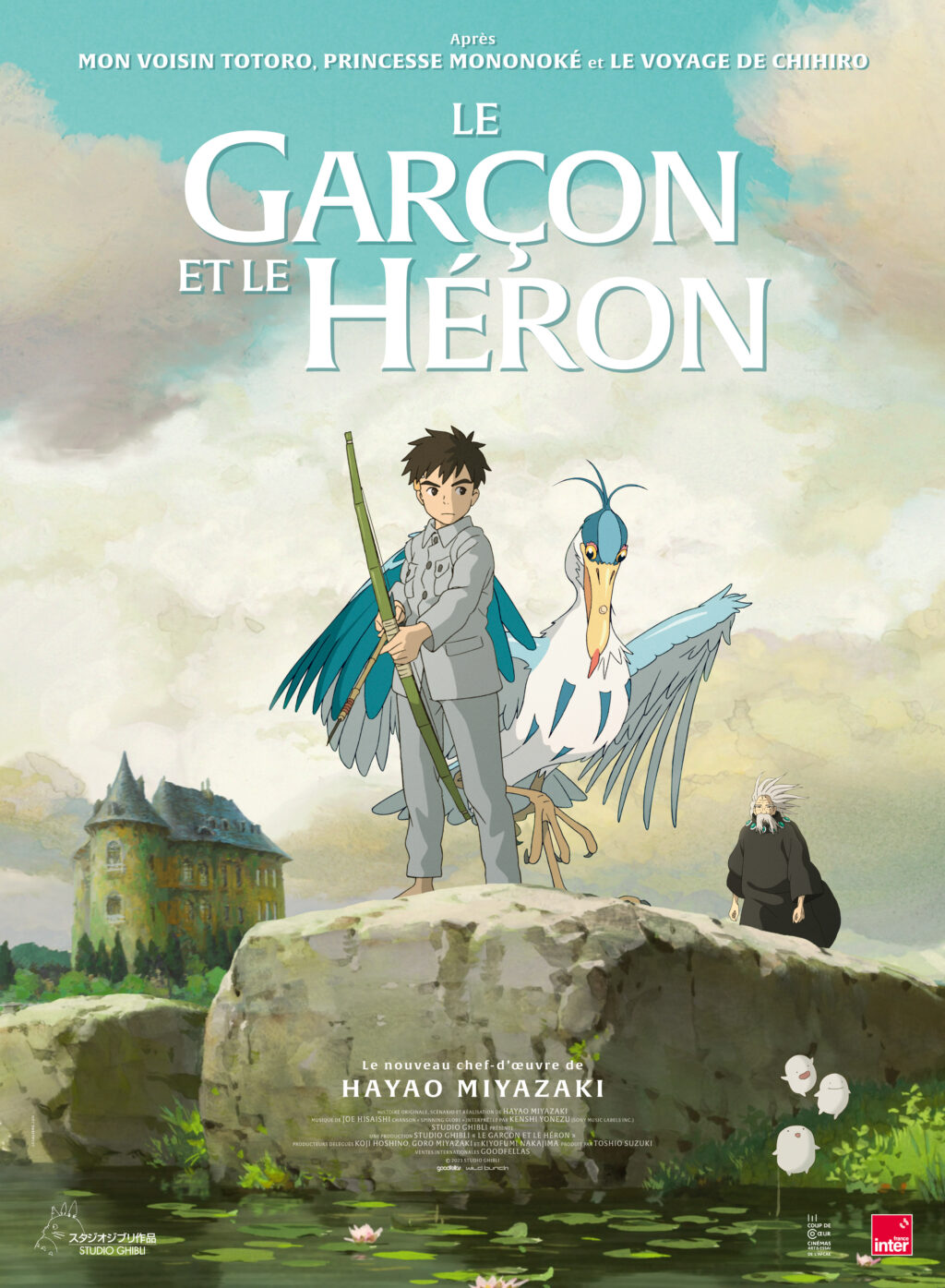 Le garçon et le héron, affiche