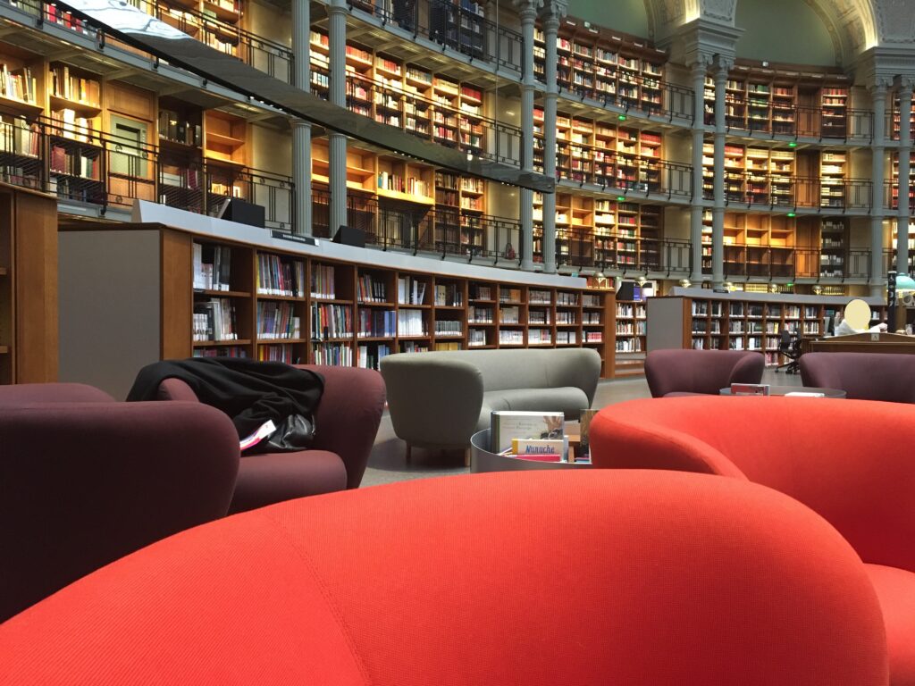 Bibliothèque Nationale de France, site de Richelieu, salle Ovale, espace de repos