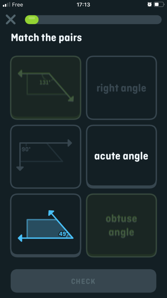 Duolingo Maths, capture d'écran